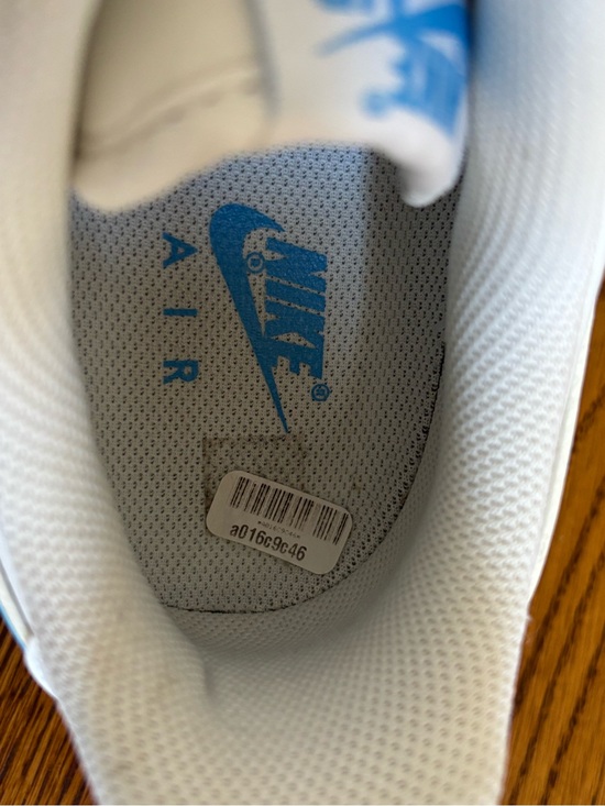 University Blue Nike Air Force 1 White Sneakers main image 5